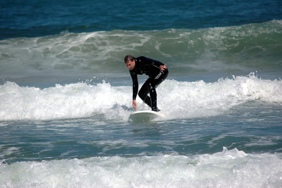 Mit dem Wetsuit im kalten Pazifik bei San Francisco.