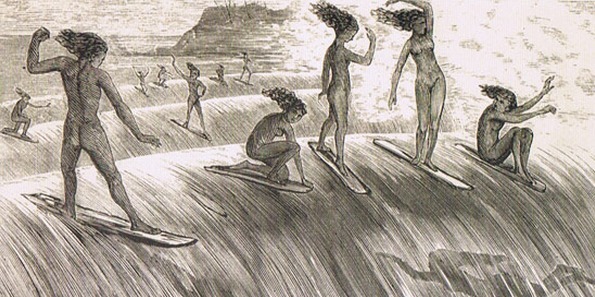 Als die Hawaiianer das Surfen erfanden, fuhren alle gleichzeitig Richtung Strand.