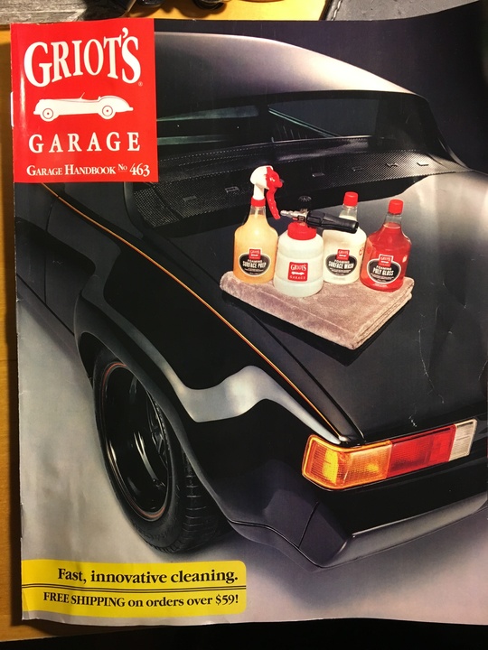 Der Prospekt der Autowienererbedarfsfirma "Griot's Garage".