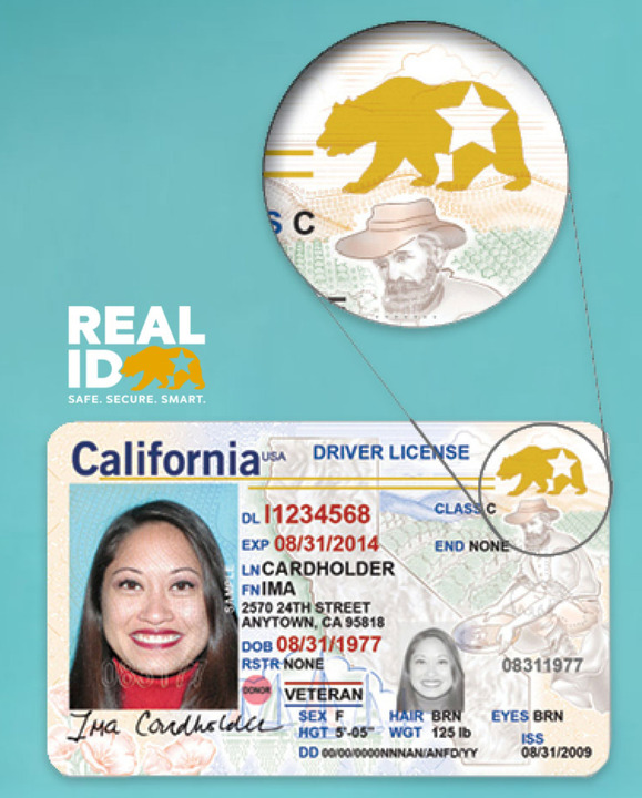 Nur echt mit dem Bärensiegel: Die kalifornische Real-ID.
