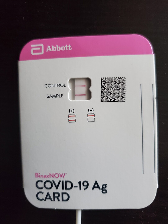 Schockschwerenot: Zwei Striche auf dem Corona-Test.