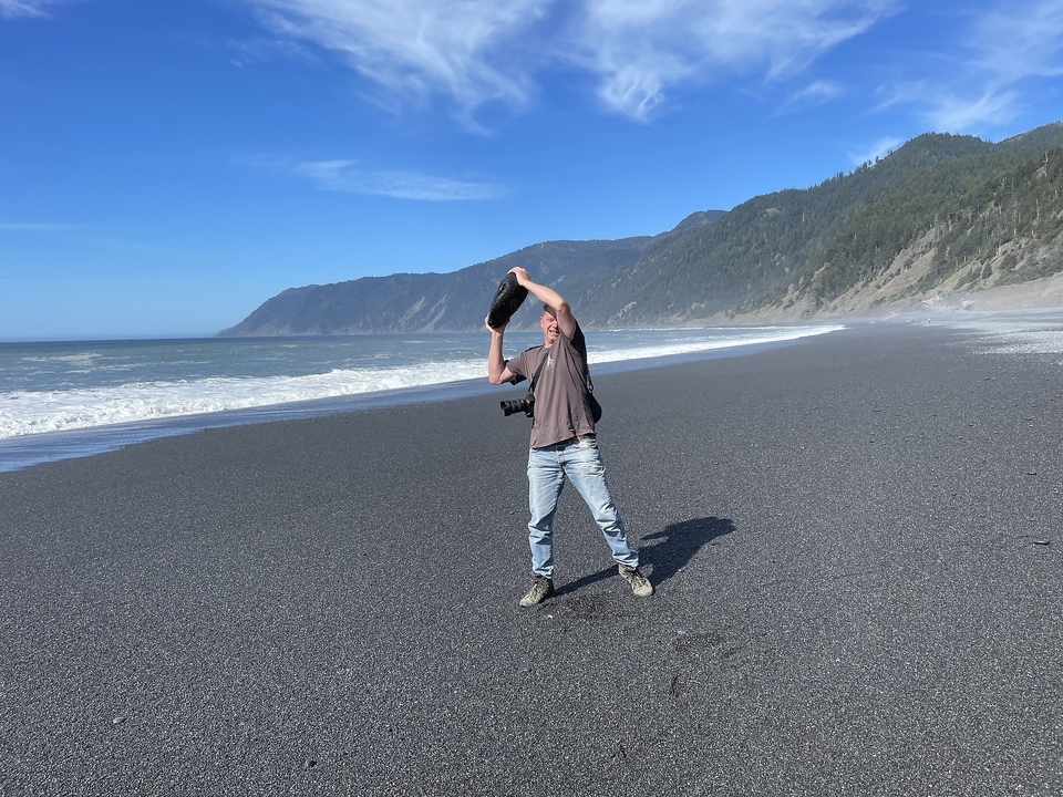 Halbstarker am Black Sands Beach in Shelter Cove.