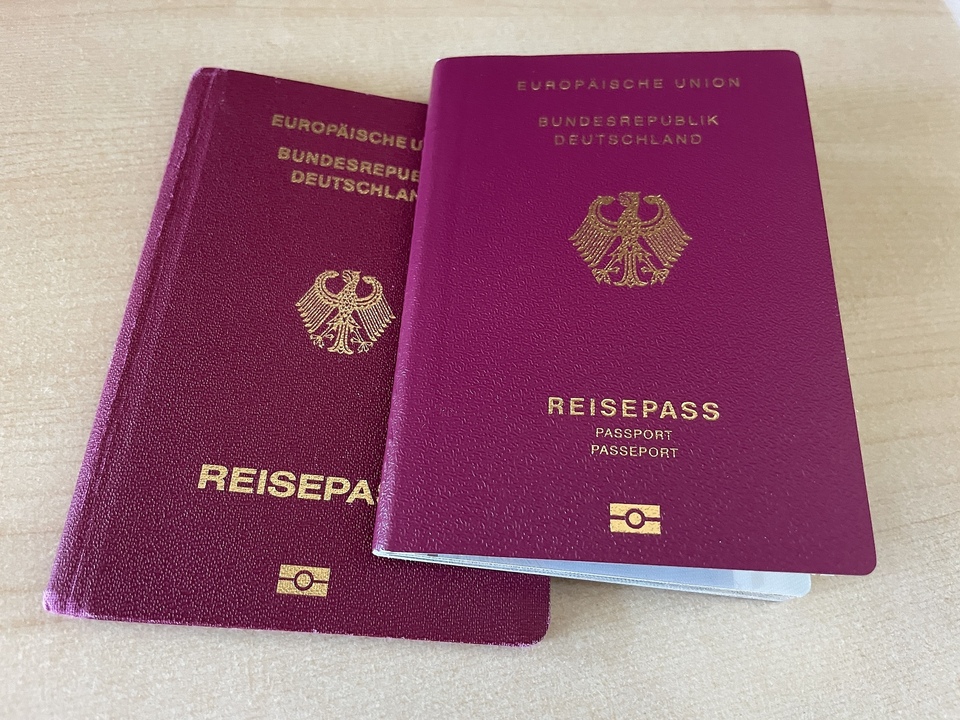 New and old passport