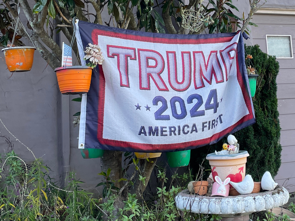 Einer der wenigen enthusiastischen Trump-Wähler in San Francisco