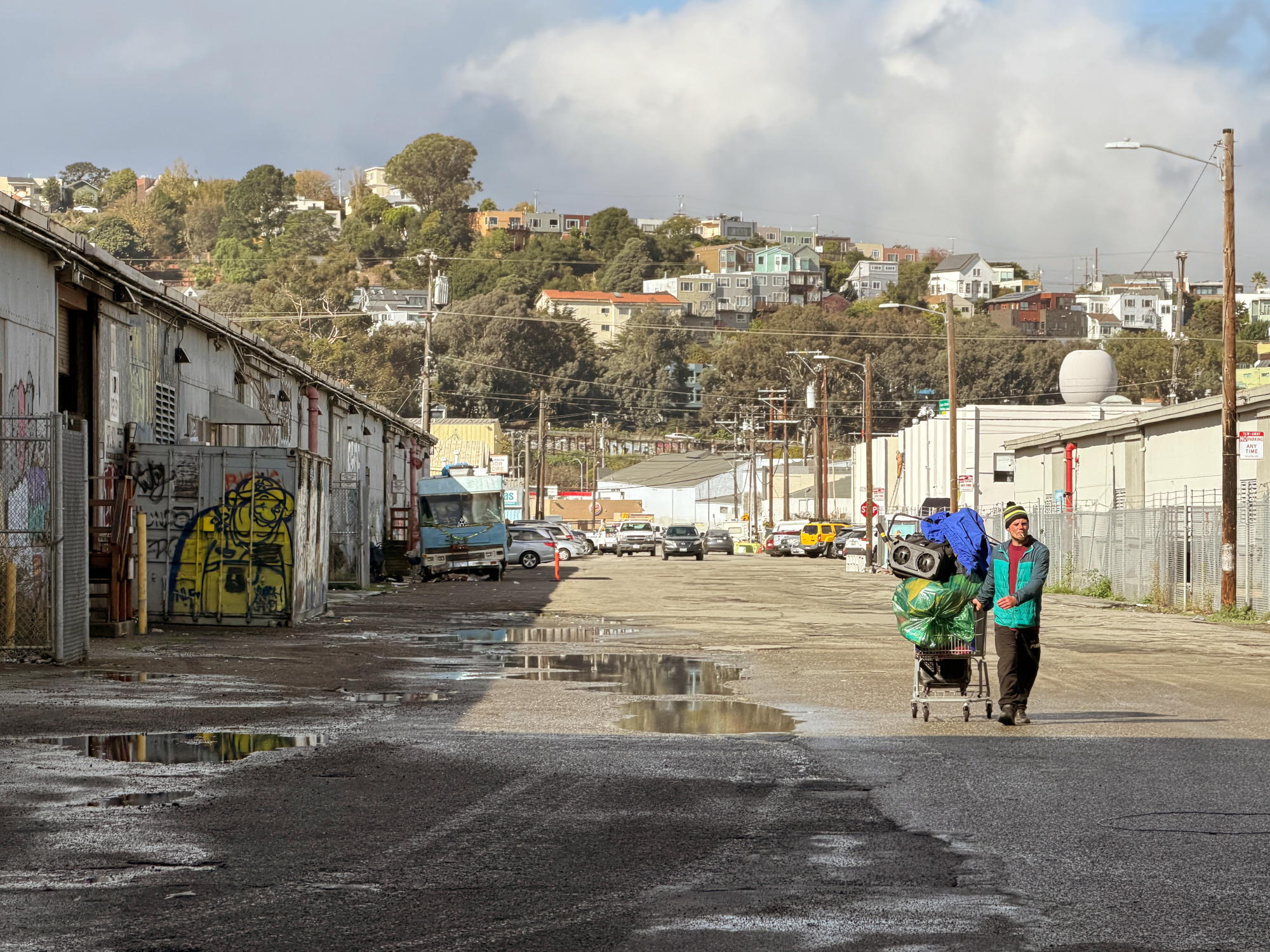 Many homeless people have moved away from the city center.