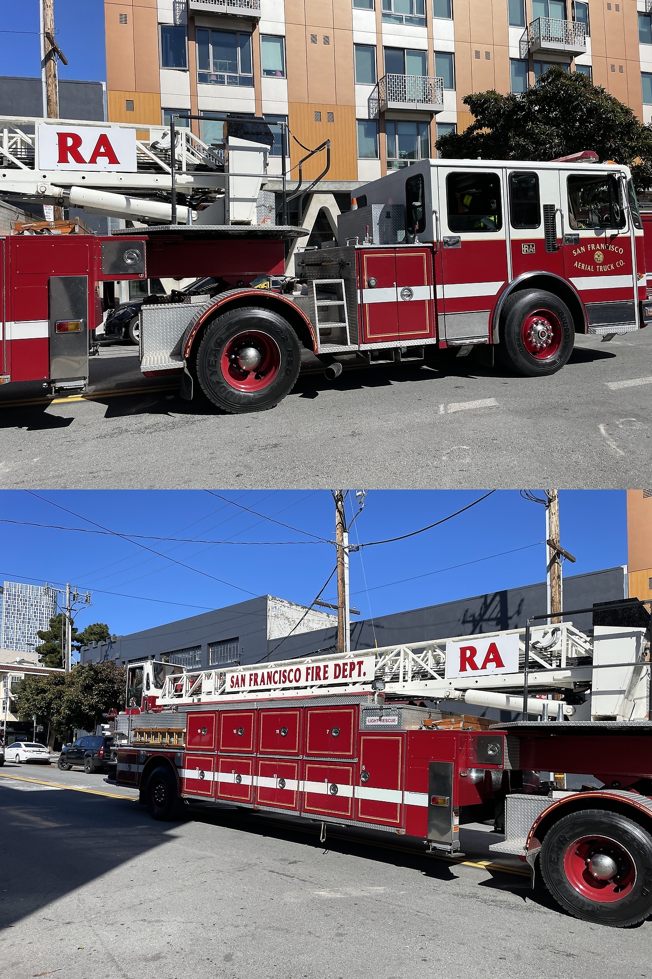 Typisches Feuerwehrauto in San Francisco