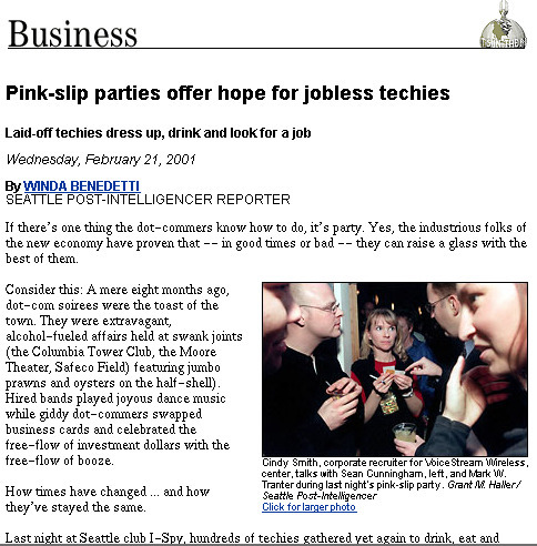Pink-Slip-Parties für arbeitslose Dotcommer