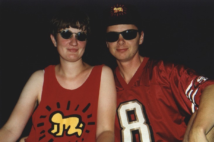 Keith Haring und Steve Young.