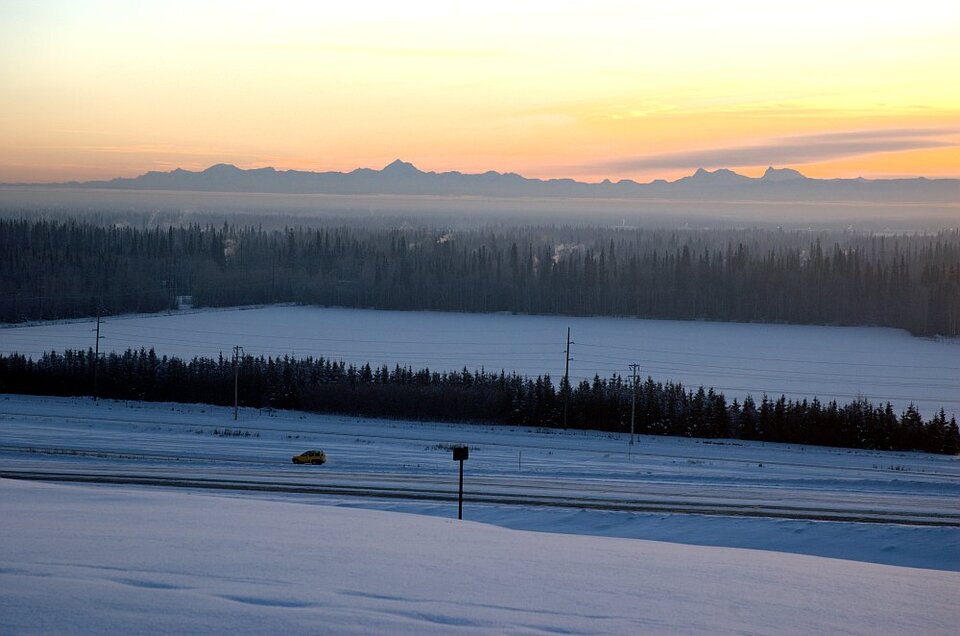Brutal kalt im Winter: Fairbanks, Alaska